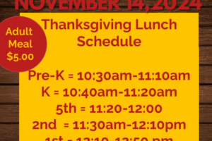 Thanksgiving Lunch Schedule Flyer FY25