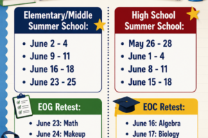 Summer School Schedule FY26